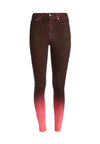 GOOD HIGH RISE ANKLE SKINNY JEAN-WINE/BUBBLEGUM-ALICE + OLIVIA
