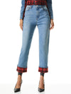 JEANS AMAZING A VITA ALTA CON RISVOLTO SCOZZESE-ALICE + OLIVIA