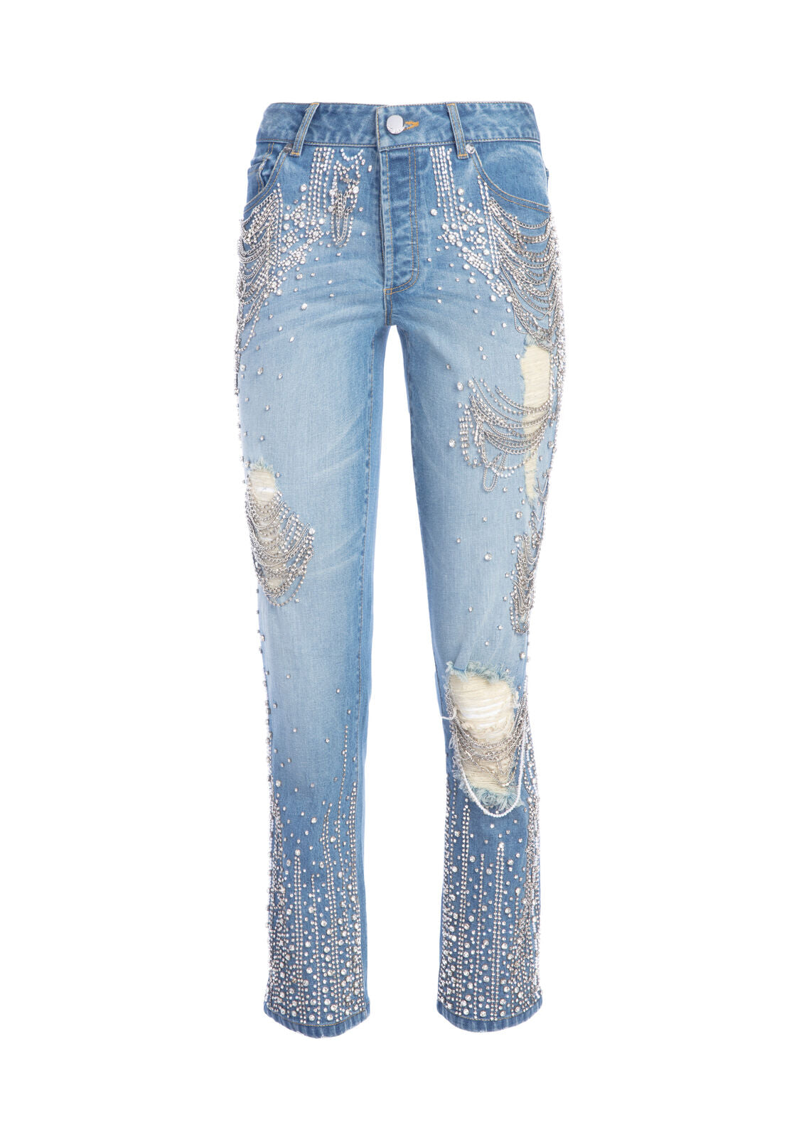JEAN TAILLE HAUTE AMAZING CRYSTAL-ALICE + OLIVIA