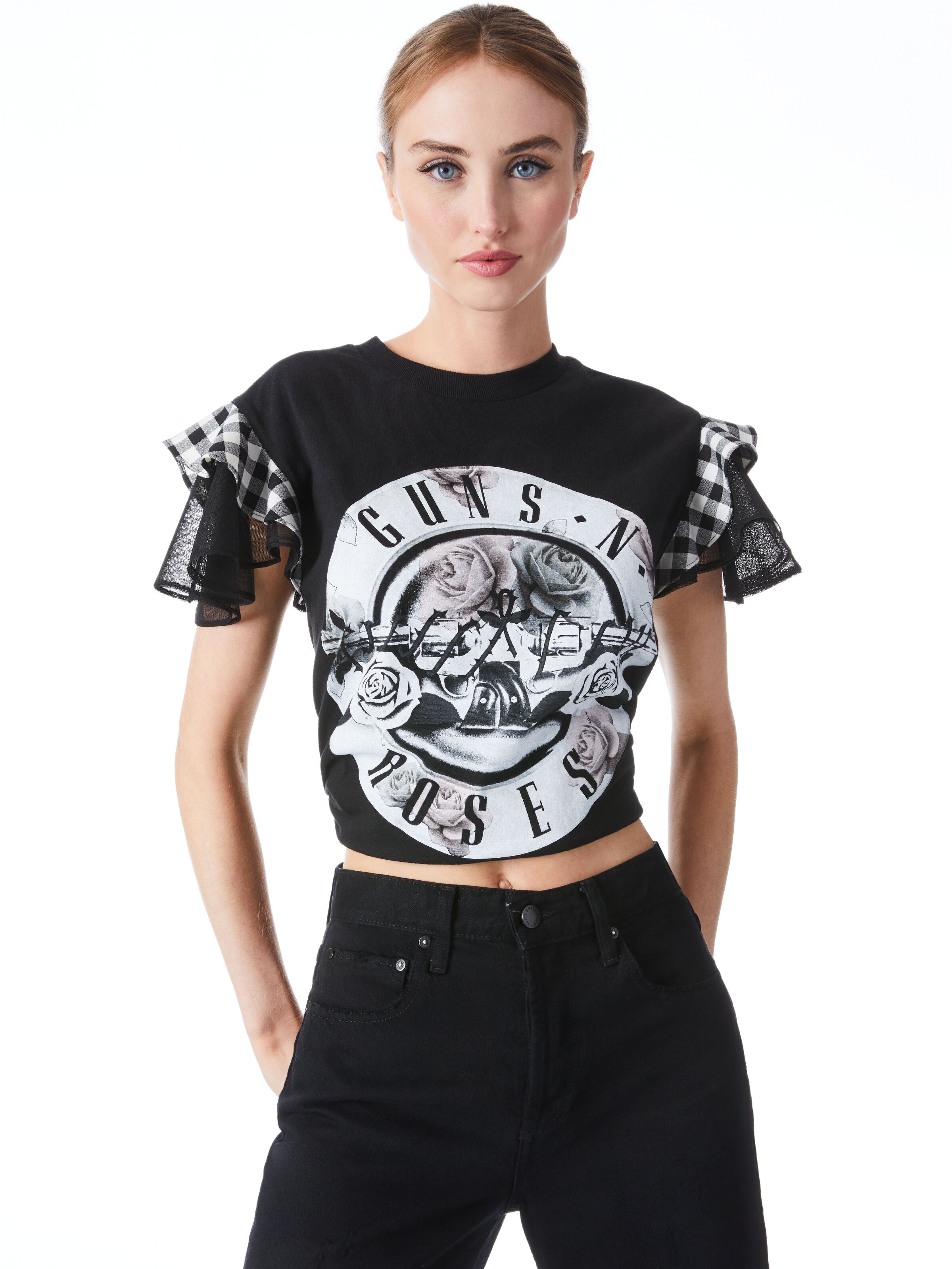 TEE-SHIRT GENAE À MANCHES VOLANTÉES ÉTAGÉES-ALICE + OLIVIA