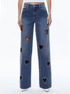 KARRIE JEAN CON CUORE DECORATO-ALICE + OLIVIA