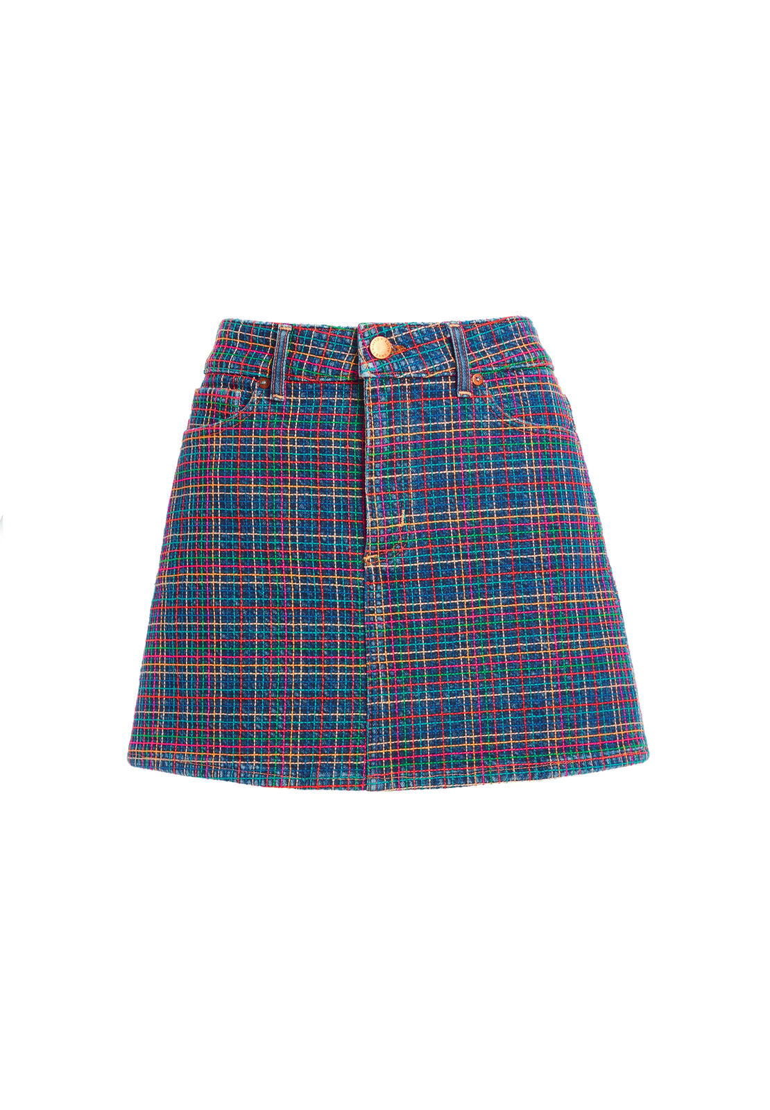 RAINBOW EMBROIDERED MINI SKIRT-ENJOY THIS-ALICE + OLIVIA