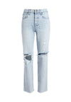 JEANS VITA ALTA EFFETTO VINTAGE STREPITOSI-ALICE + OLIVIA