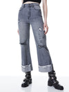 JEANS BRUTS PLIÉS À TAILLE HAUTE SUBLIMES-ALICE + OLIVIA