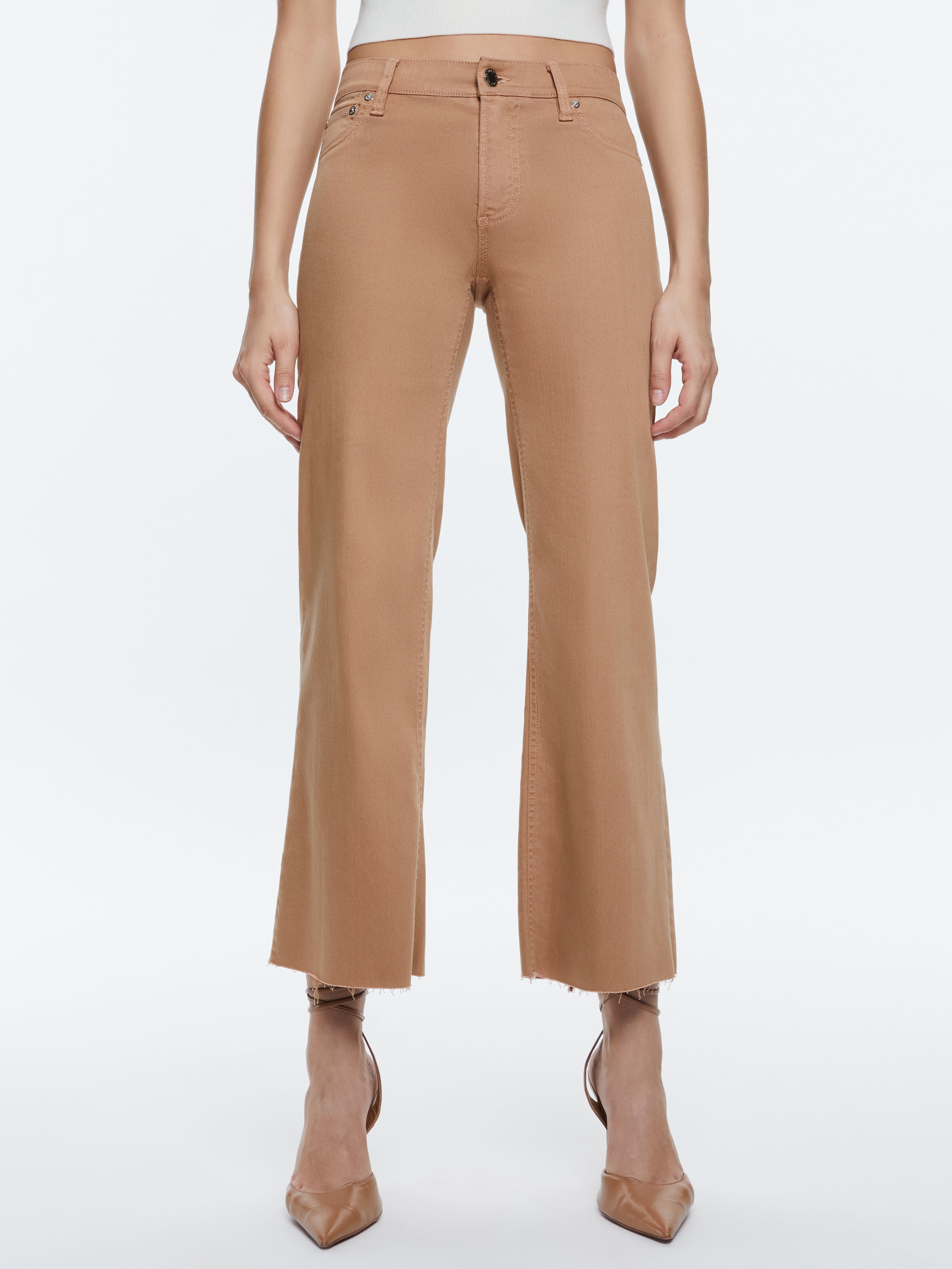 JEAN ROXIE DROIT ÉVASÉ COURT TAILLE BASSE-ALICE + OLIVIA