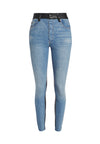 OTTIMI JEANS COMBINATI IN PELLE A VITA ALTA-ALICE + OLIVIA