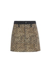 MINIGONNA LEOPARDATA A VITA ALTA DI BUONA QUALITÀ-ALICE + OLIVIA