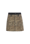 MINIGONNA LEOPARDATA A VITA ALTA DI BUONA QUALITÀ-ALICE + OLIVIA