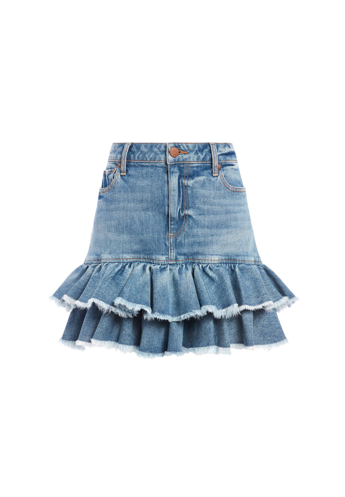 BONNE MINI-JUPE À VOLANTS À L'OURLET-ALICE + OLIVIA