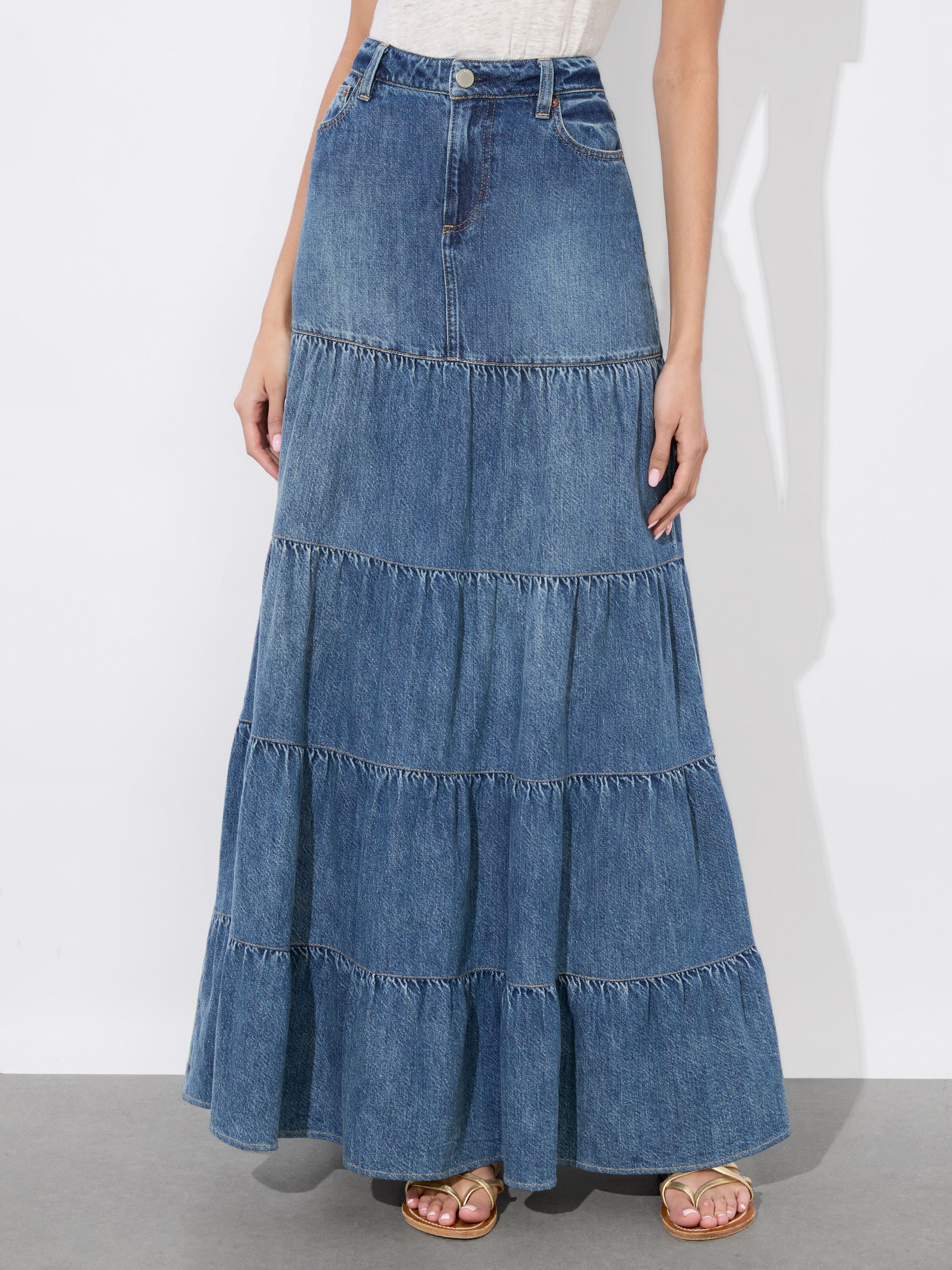 JUPE LONGUE ÉTAGÉE MINDY-ALICE + OLIVIA