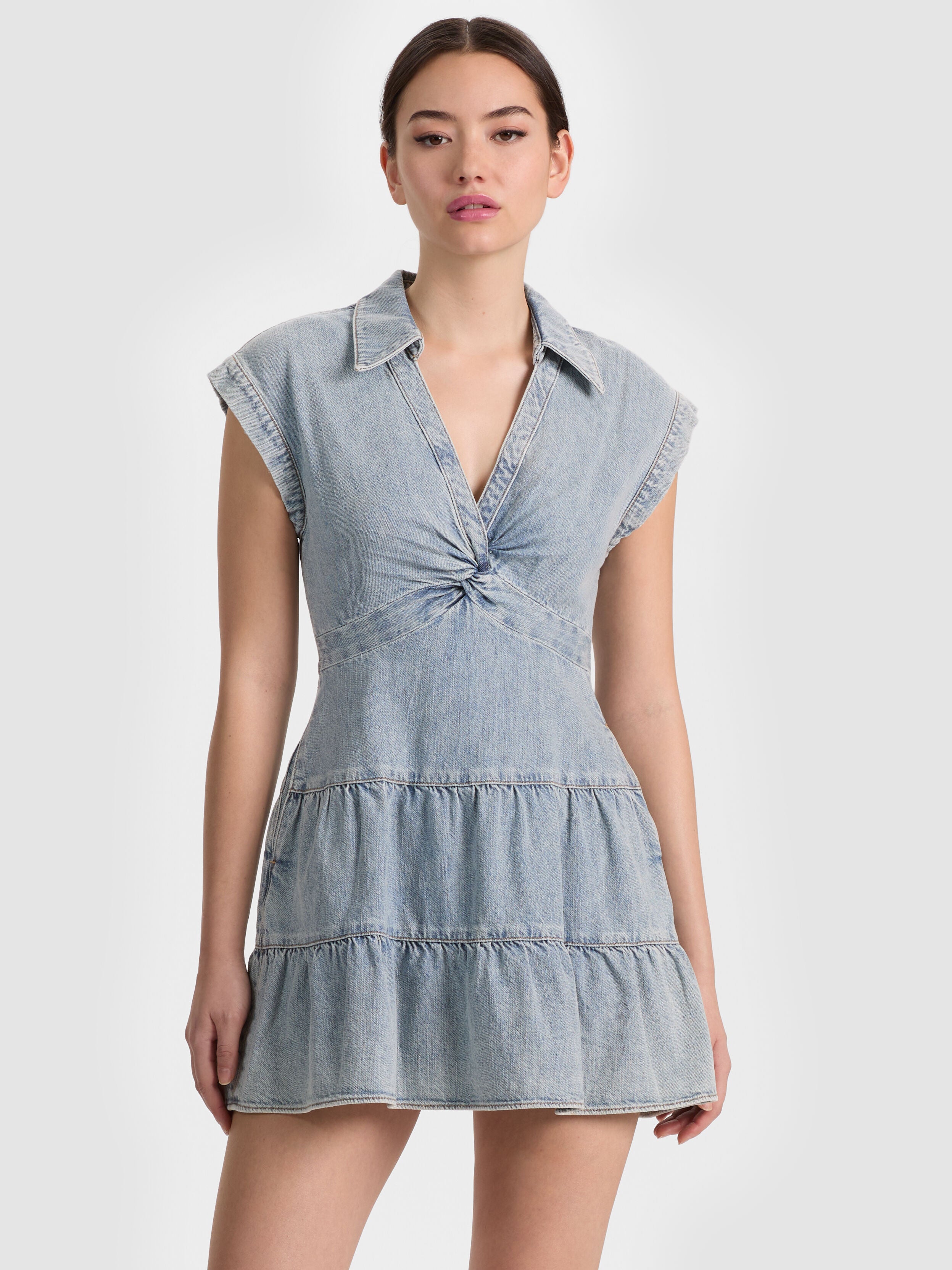 MILA DENIM MINI DRESS in ROCKSTAR BLUE