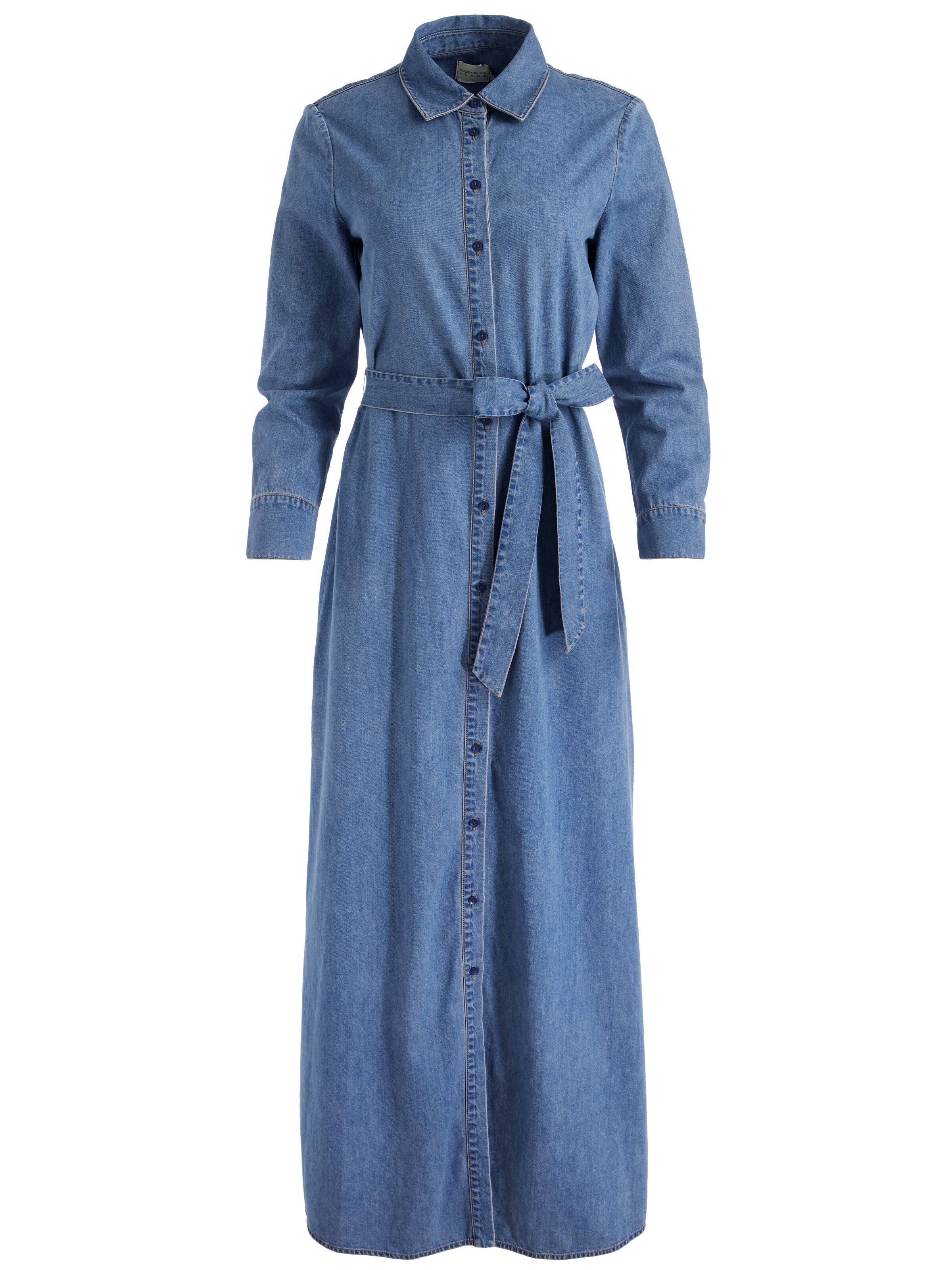 CHASSIDY DENIM MAXI DRESS-ALICE + OLIVIA