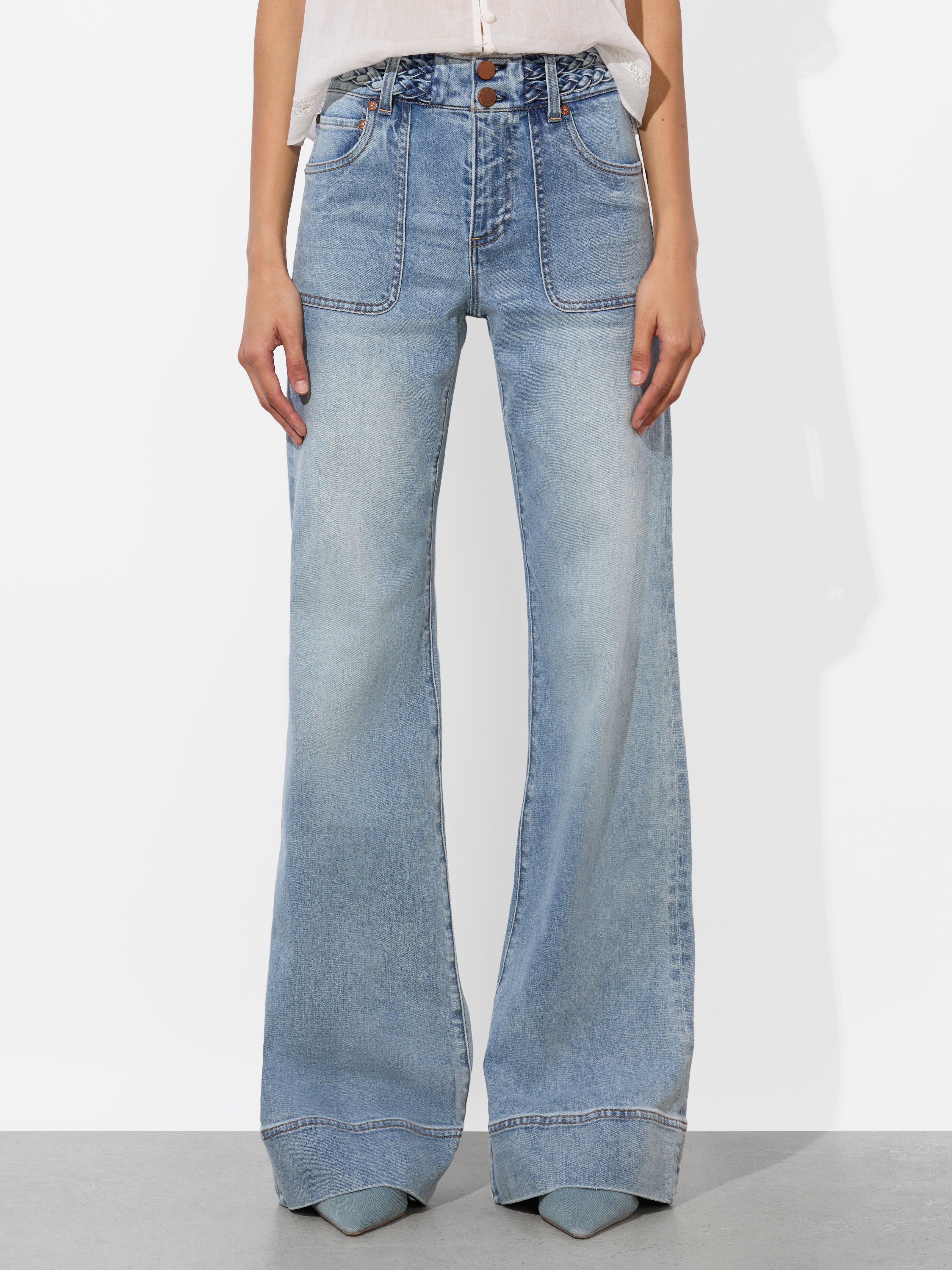 JUNO BRAIDED JEAN-ANABELL BLUE-ALICE + OLIVIA