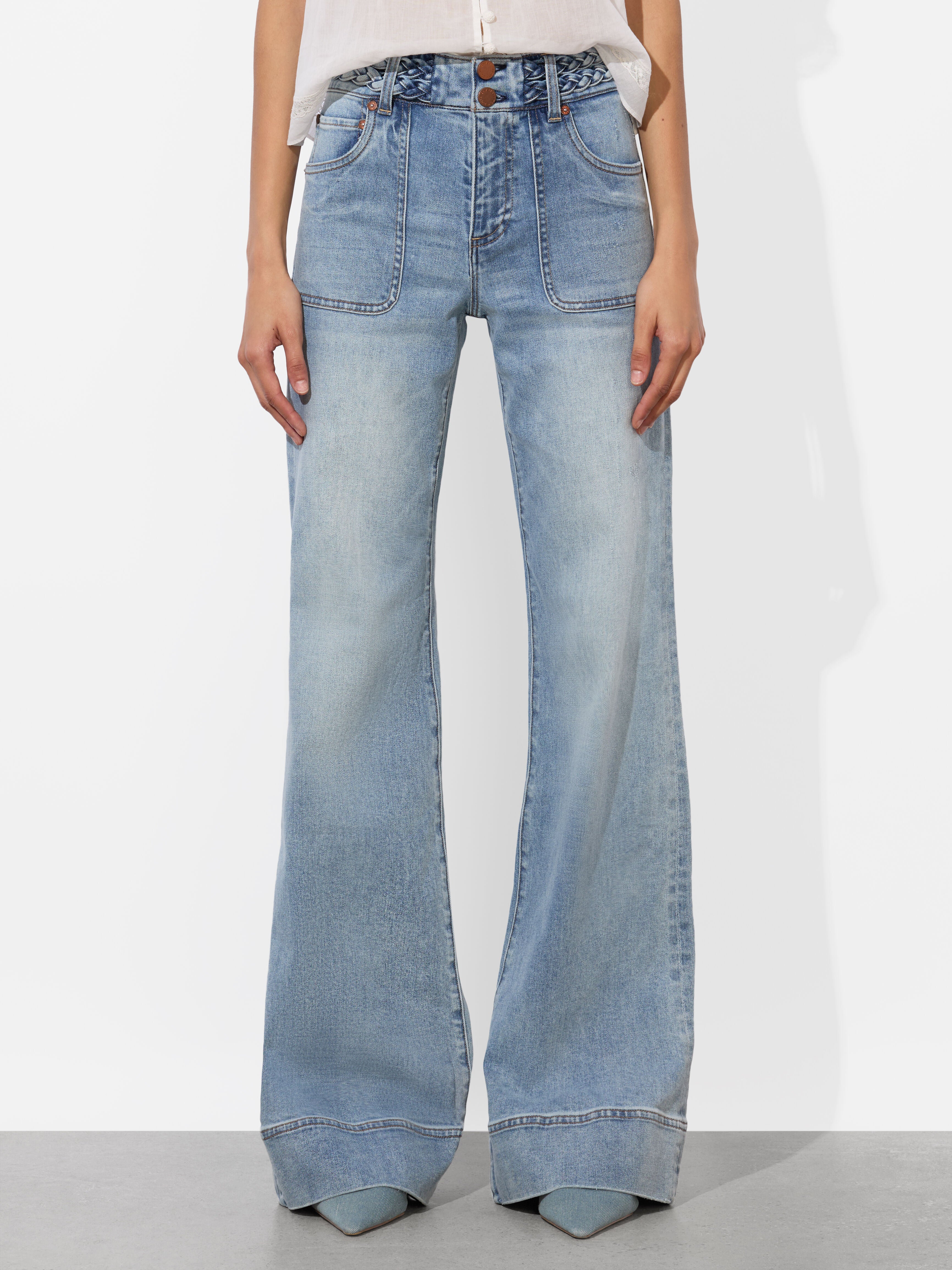 JUNO BRAIDED JEAN-ANABELL BLUE-ALICE + OLIVIA
