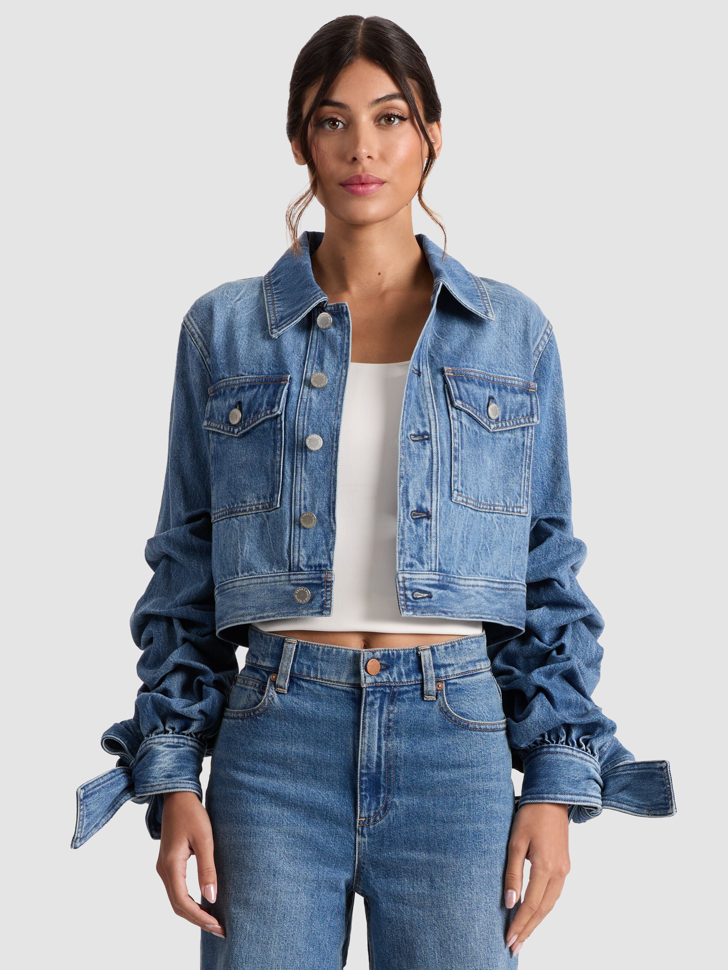 GIUBBOTTO IN JEANS TIFF-ALICE + OLIVIA