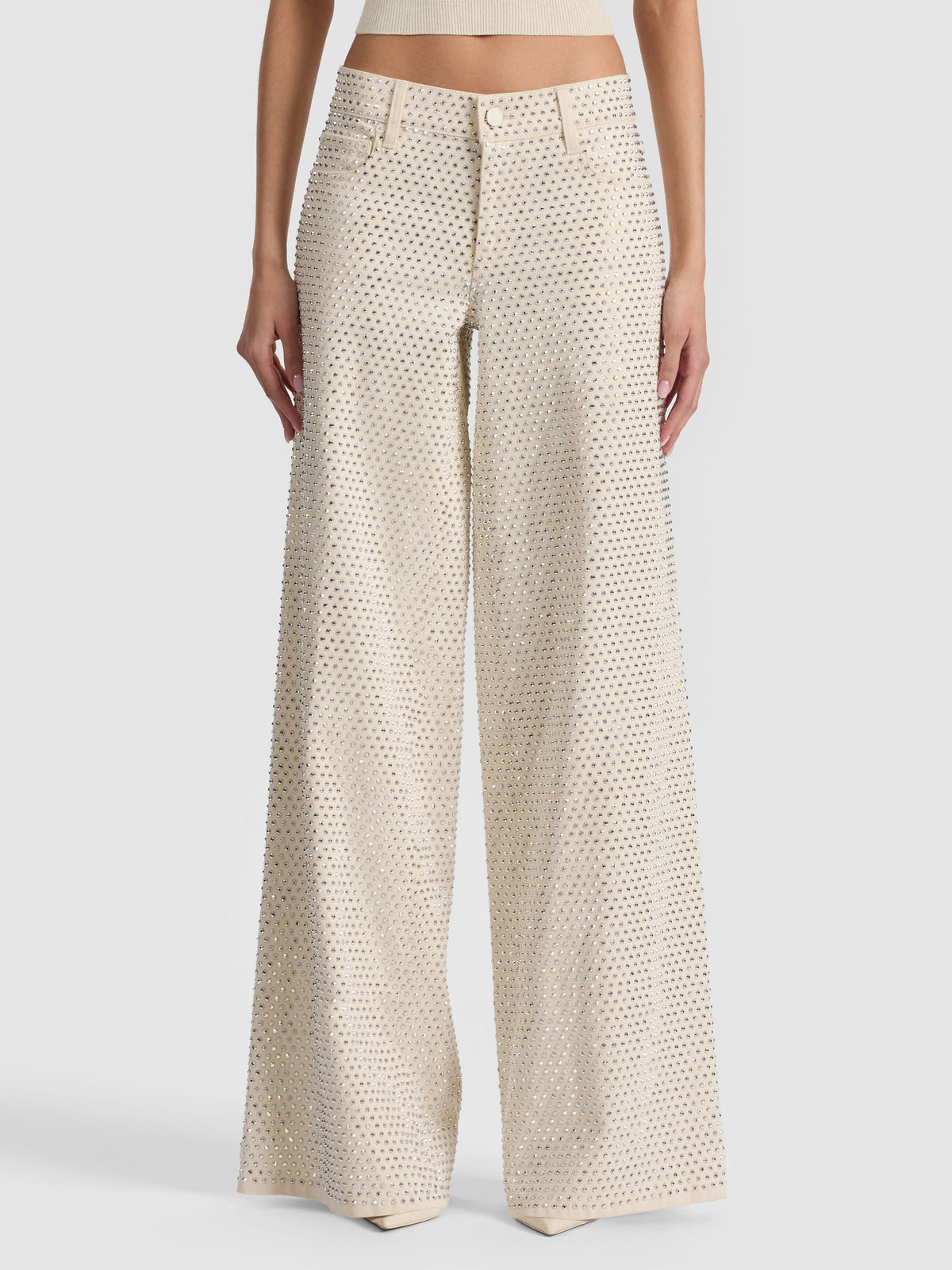 AMAZING EMBELLISHED JEAN - OFF WHITE