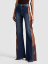 SB VEGAN PATCHWORK JEAN-DARBY VINTAGE BLUE/DARK CHOC-ALICE + OLIVIA