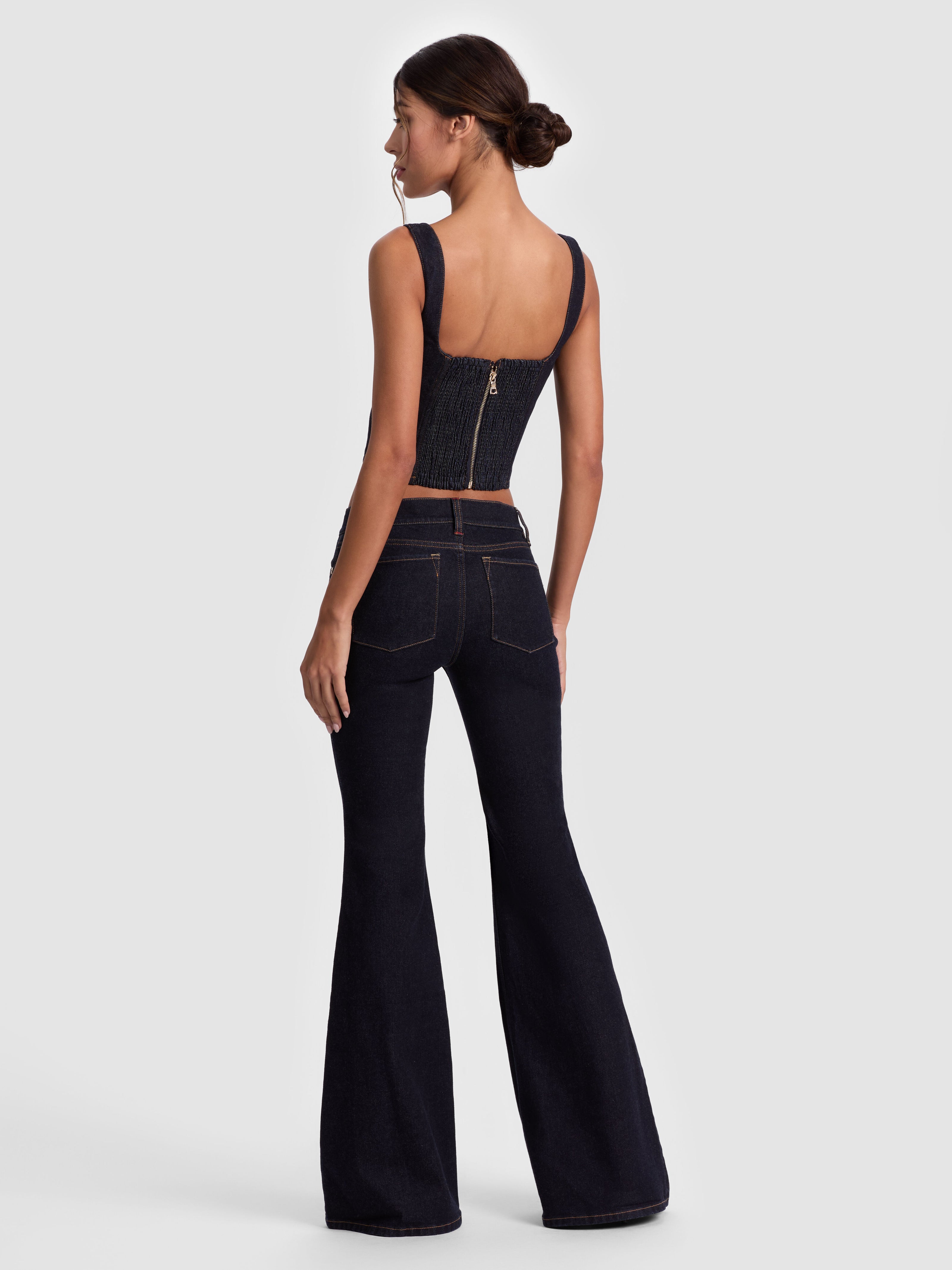 BUSTIER EN JEAN AVA SWEETHEART-ALICE + OLIVIA