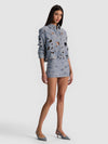 RUBI LASER-CUT DENIM SKIRT-ROCKSTAR BLUE-ALICE + OLIVIA