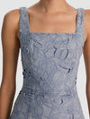 MARYANN LASER-CUT DENIM DRESS-ROCKSTAR BLUE-ALICE + OLIVIA
