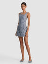 MARYANN LASER-CUT DENIM DRESS-ROCKSTAR BLUE-ALICE + OLIVIA