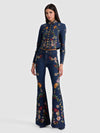 BEAUTIFUL EMBROIDERED JEAN-CATHERINE DARK MULTI-ALICE + OLIVIA
