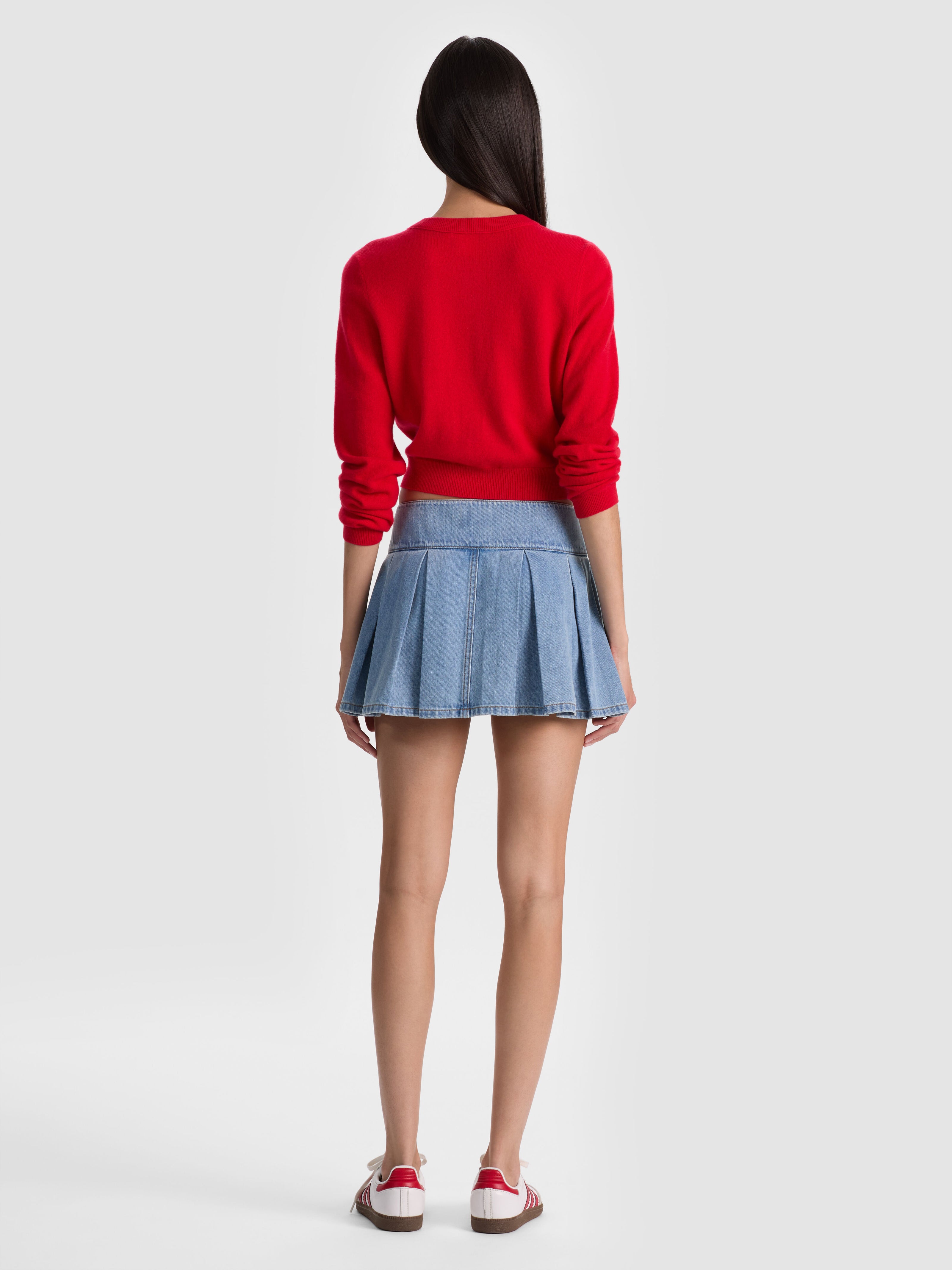 JUPE COURTE EN JEAN AMY-ALICE + OLIVIA
