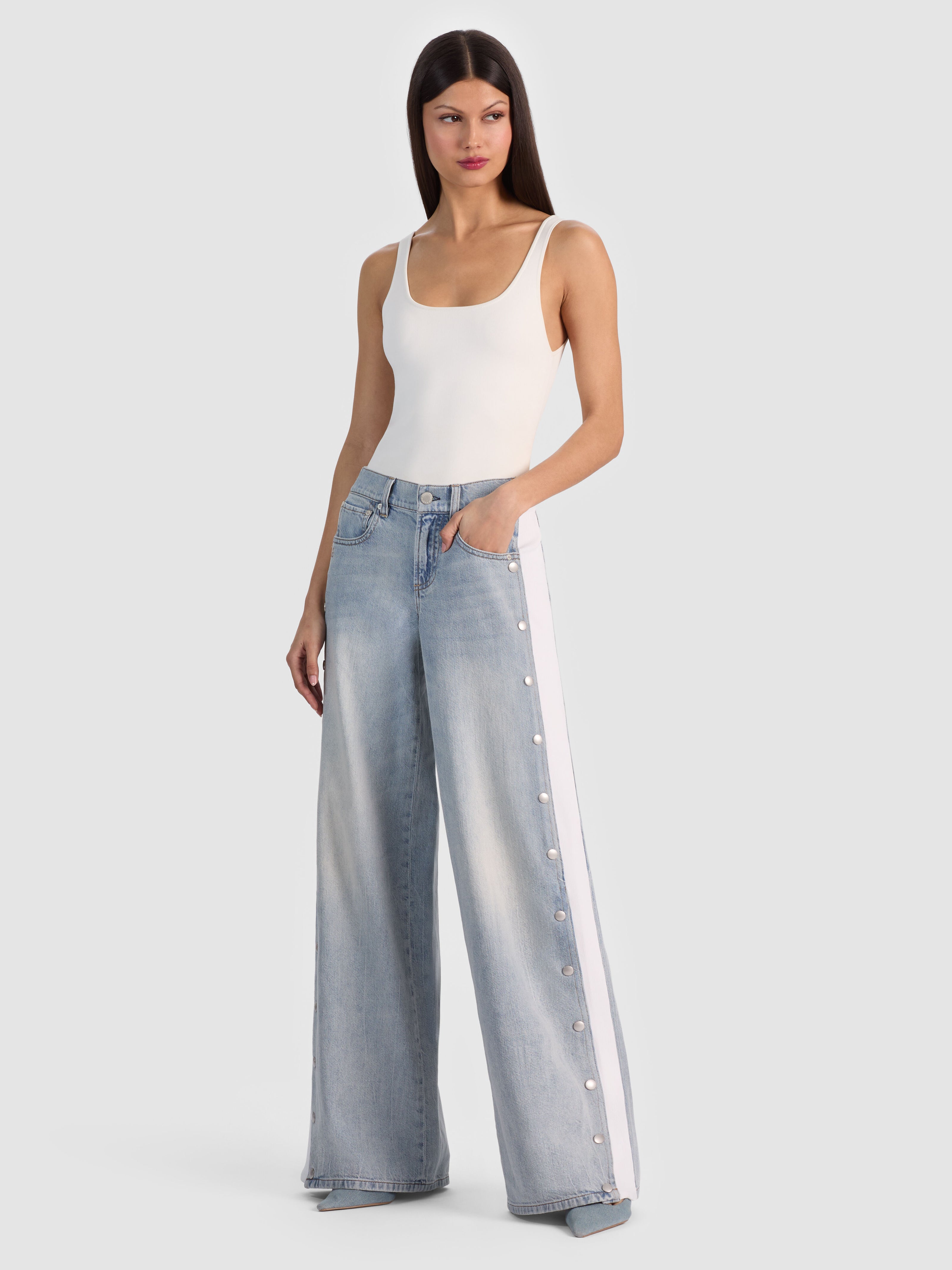 AMAZING SNAP JEAN-ROCKSTAR BLUE-ALICE + OLIVIA