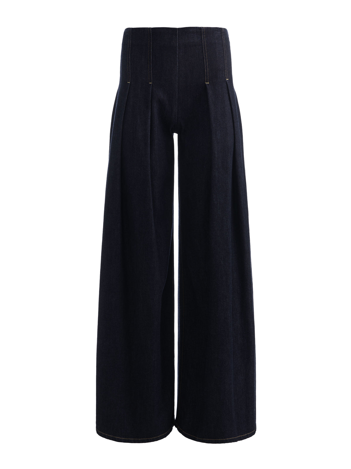 HENRY PLEATED DENIM PANT - DARK RINSE