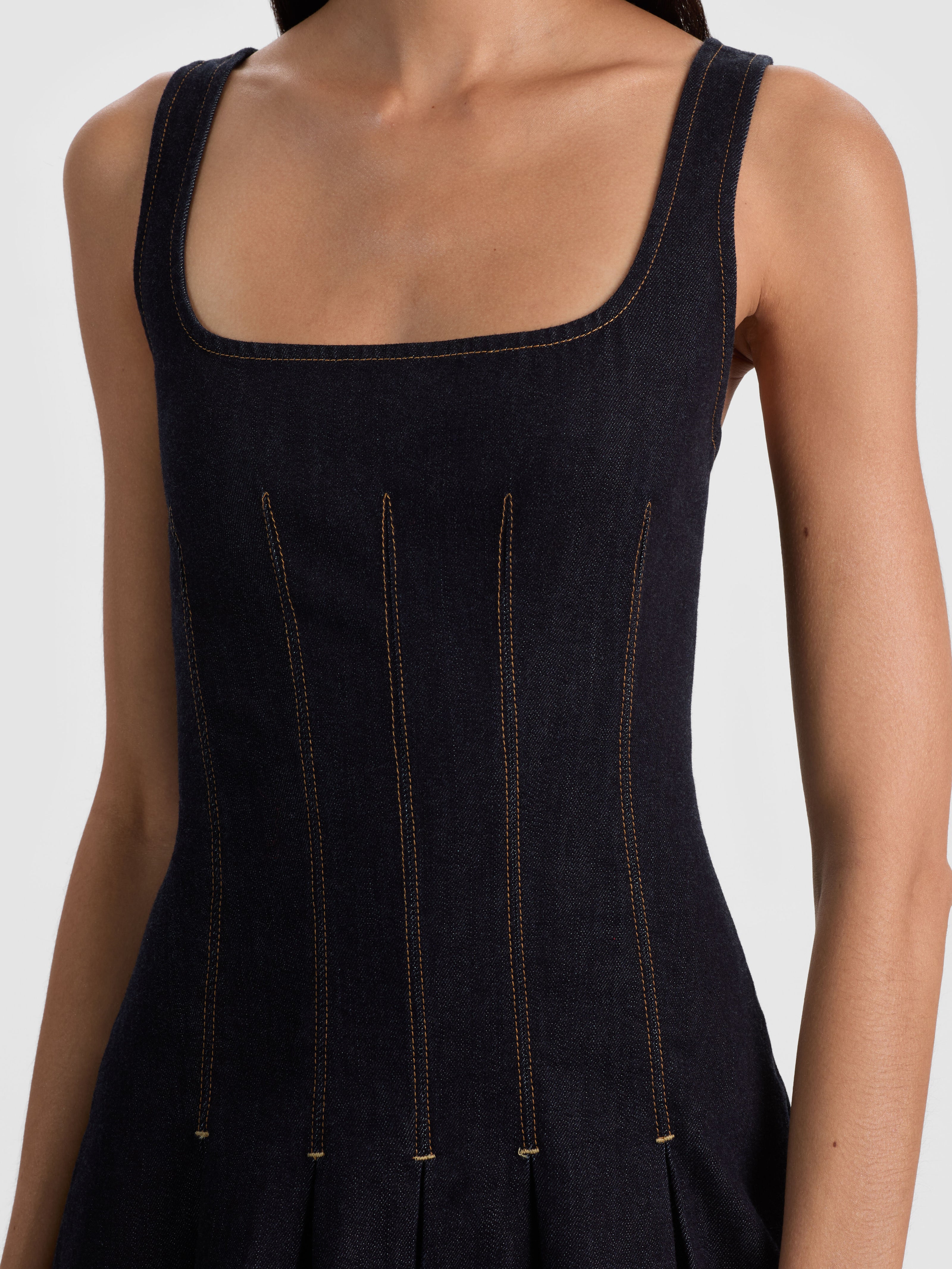 MINIVESTITO IN DENIM HOLLIS-ALICE + OLIVIA
