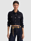 CHLOE DENIM JACKET-DARK RINSE-ALICE + OLIVIA