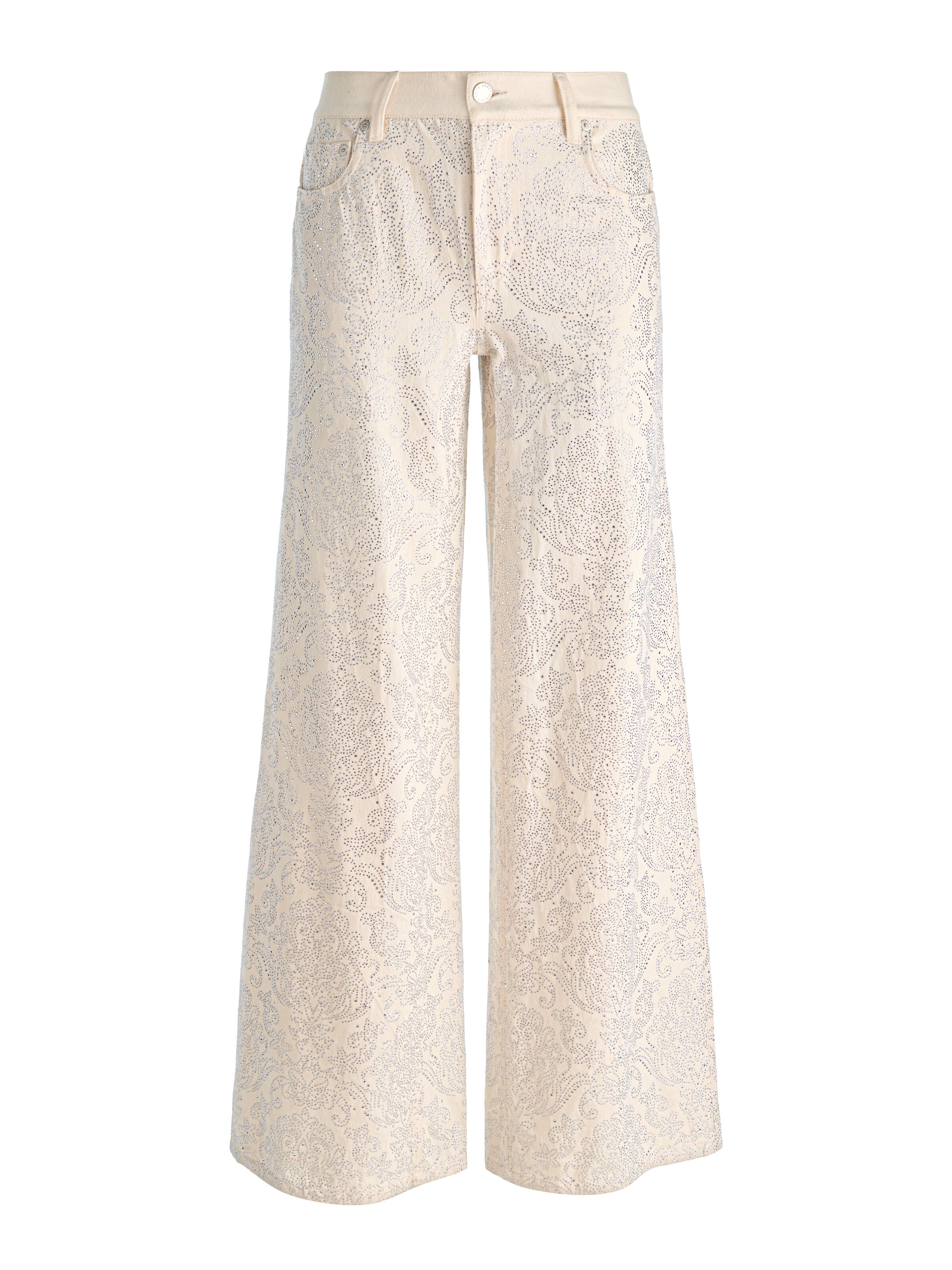 AMAZING EMBELLISHED JEAN-OFF WHITE/MULTI-ALICE + OLIVIA