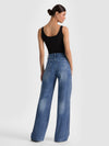 CHIC EMBELLISHED JEAN-BROOKLYN BLUE/HEMATITE-ALICE + OLIVIA