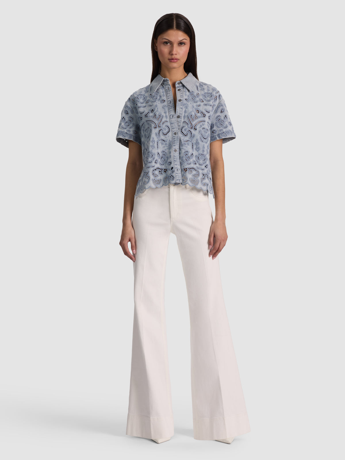 LANE DENIM BUTTON DOWN - SIERRA LIGHT BLUE