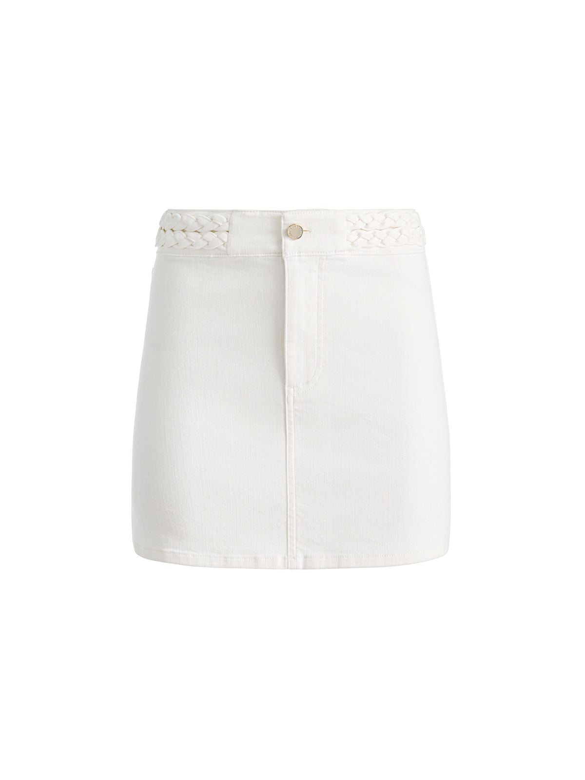 KARI DENIM MINI SKIRT - OFF WHITE