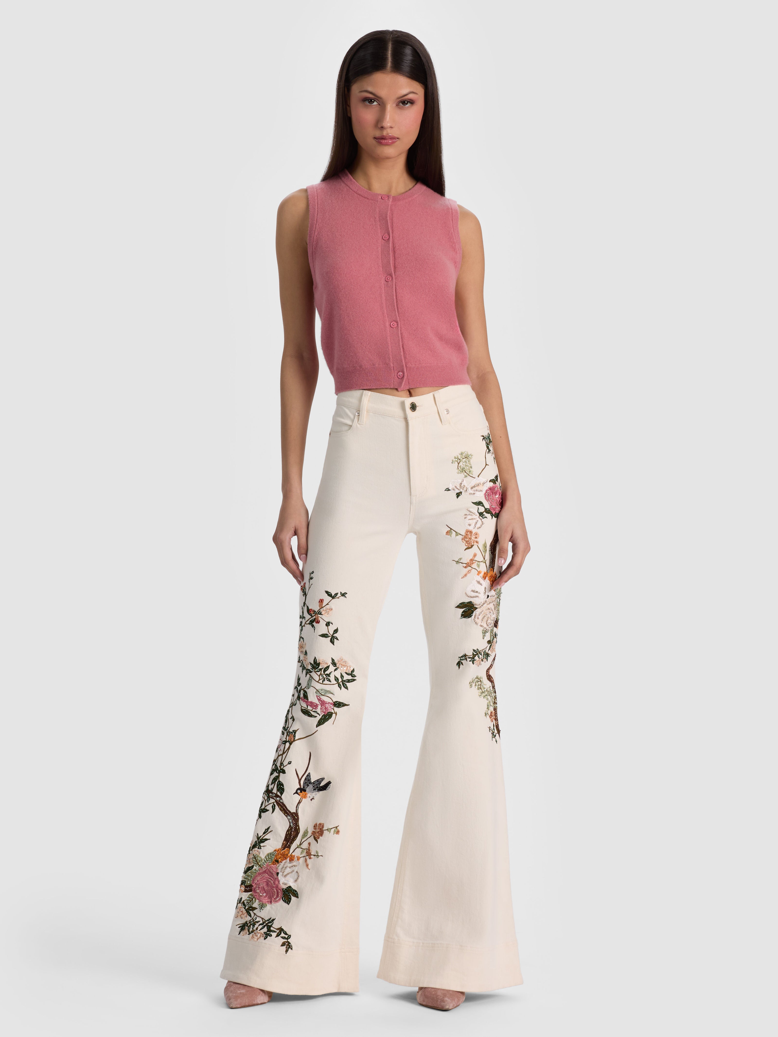 BELLISSIMI JEANS RICAMATI-ALICE + OLIVIA