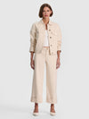 VESTE CAMIONNEUR SURTAILLEE EN JEAN JESSE-ALICE + OLIVIA