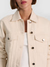 VESTE CAMIONNEUR SURTAILLEE EN JEAN JESSE-ALICE + OLIVIA