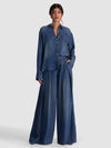 FINELY OVERSIZED DENIM BUTTON DOWN-BROOKLYN BLUE-ALICE + OLIVIA