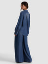 FINELY OVERSIZED DENIM BUTTON DOWN-BROOKLYN BLUE-ALICE + OLIVIA