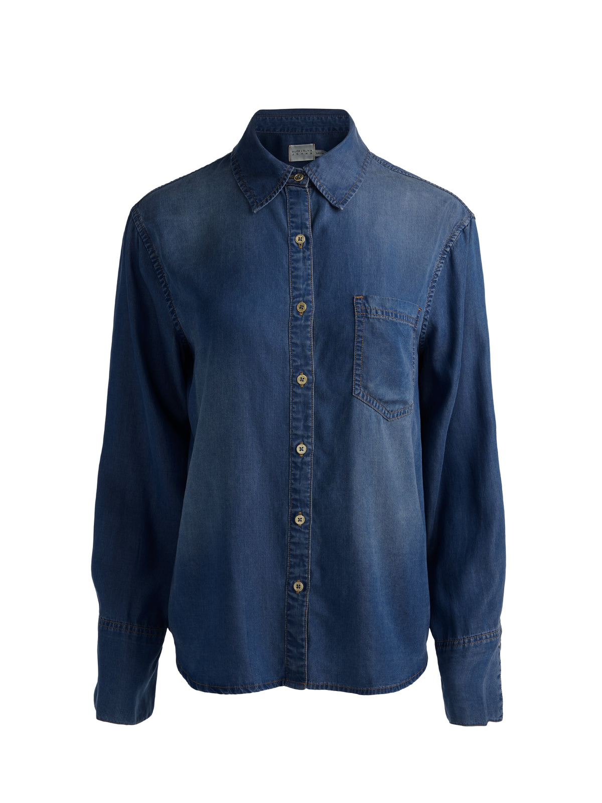 CAMICIA DI JEANS OVERSIZE IN COTONE - BROOKLYN BLUE