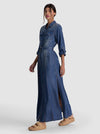 CHASSIDY UTILITY MAXI DENIM SHIRT DRESS W BELT-FLORENCE VINTAGE BLUE-ALICE + OLIVIA