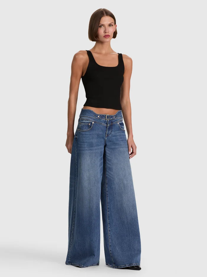 JEAN LARGE STANLEY LR AVEC BOUCLE CINCH-ALICE + OLIVIA