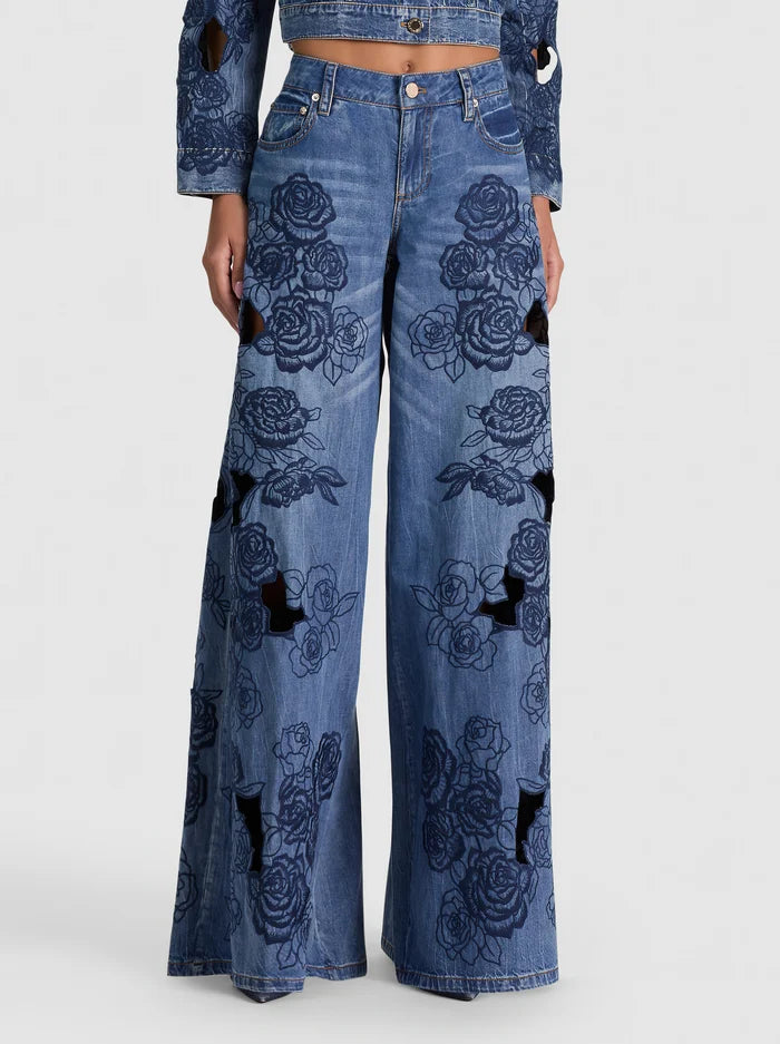 SIDNEY JEANS TRASPARENTE TAGLIO LASER - BLU BROOKLYN