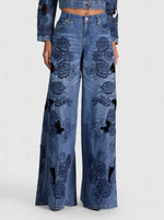 SIDNEY JEANS TRASPARENTE TAGLIO LASER - BLU BROOKLYN