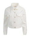 CHLOE DENIM JACKET-OFF WHITE/SILVER-ALICE + OLIVIA