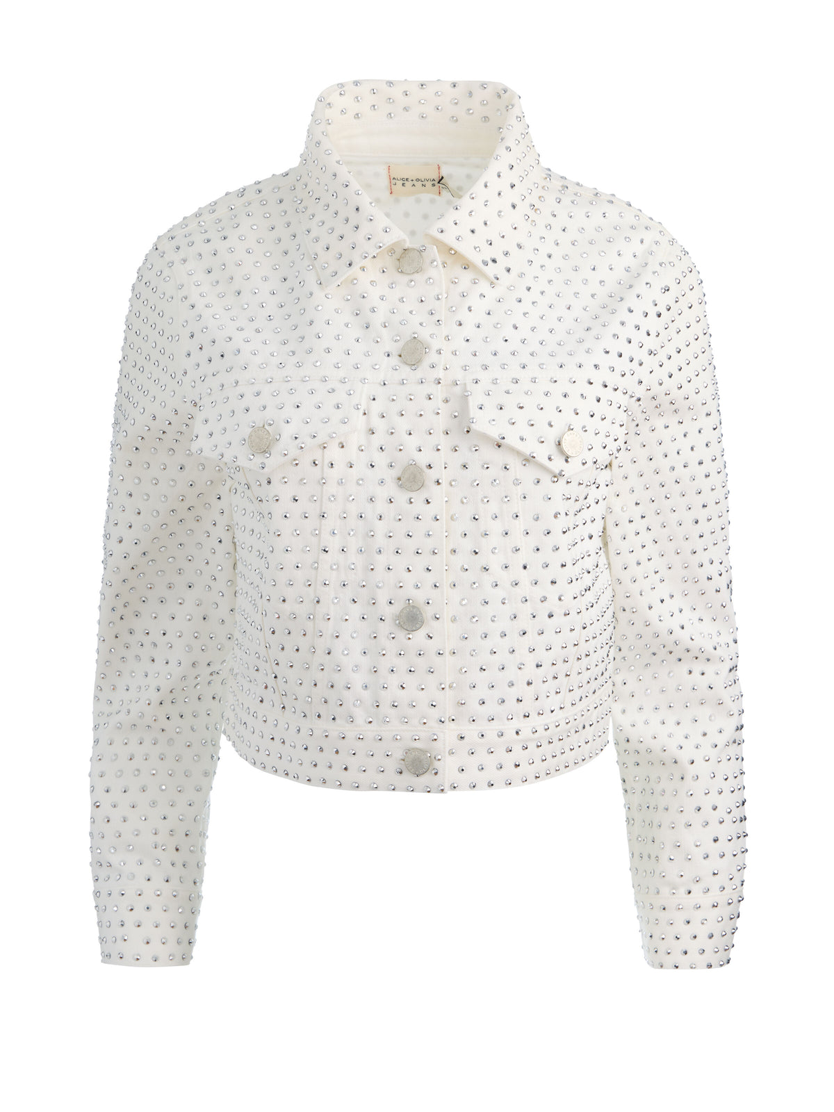 CHLOE DENIM JACKET - OFF WHITE/SILVER
