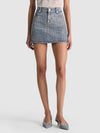 KIERA LR EMBELL DENIM ALINE MINI SKIRT-FIONA VINTAGE BLUE-ALICE + OLIVIA