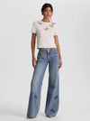 AMAZING EMBELLISHED CUTOUT JEAN-FIONA VINTAGE BLUE-ALICE + OLIVIA