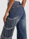 ROXIE EMBELLISHED JEAN-BROOKLYN BLUE-ALICE + OLIVIA